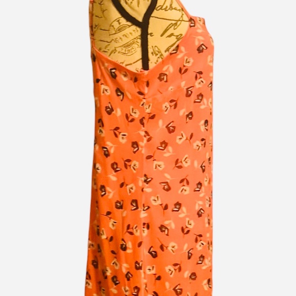 NWOT Coral Mini dress Mi Ami by Francesca’s keyhole button back flower print Sm - Picture 2 of 10